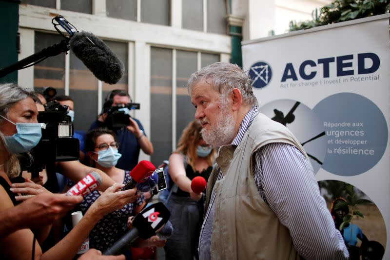 FILE PHOTO: News conference at the humanitarian charity ACTED headquarters in Paris