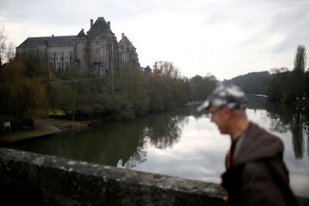 A views shows the Solesmes Abbey (or St. Peter's Abbey) in Solesmes, near Sable-sur-Sarthe, western France, January 31, 2017. In Sable-sur Sarthe, a farming town of 13,000 where Francois Fillon, 2017 presidential candidate of the French centre-right, has been the dominant figure since launching himself on a 30-year career in public life which led to a five-year spell as prime minister, Fillon’s scandal over his wife’s work is on everyone's minds. Picture taken January 31, 2017. REUTERS/Stephane Mahe