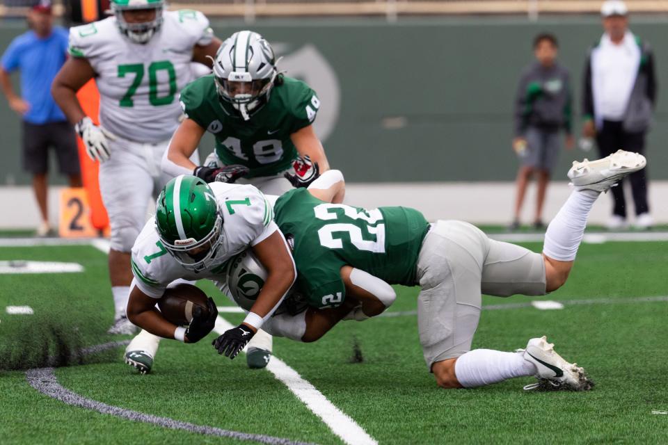 Olympus High School plays Provo High School in football at Olympus High School in Holladay on Friday, Aug. 18, 2023. | Megan Nielsen, Deseret News