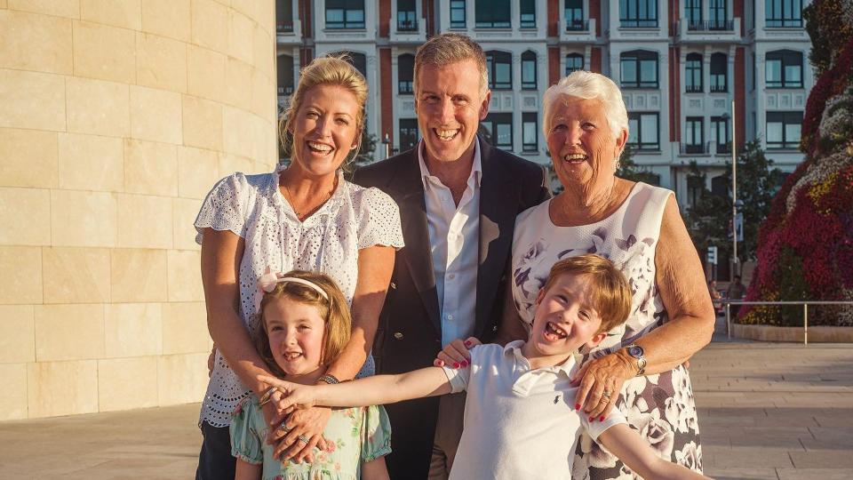 Anton Du Beke with his wife Hannah Summers and twins Henrietta and George