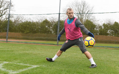 Jack Wilshere stretching - Credit: GETTY IMAGES