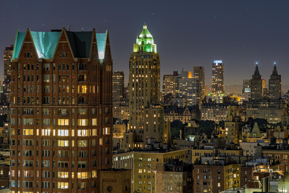 The Carlyle, lighting up Manhattan. (Getty Images)