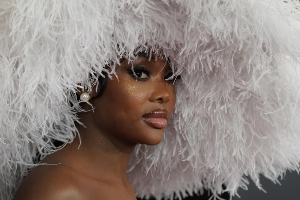 Summer Walker arrives at the 66th annual Grammy Awards on Sunday, Feb. 4, 2024, in Los Angeles. (Photo by Jordan Strauss/Invision/AP)