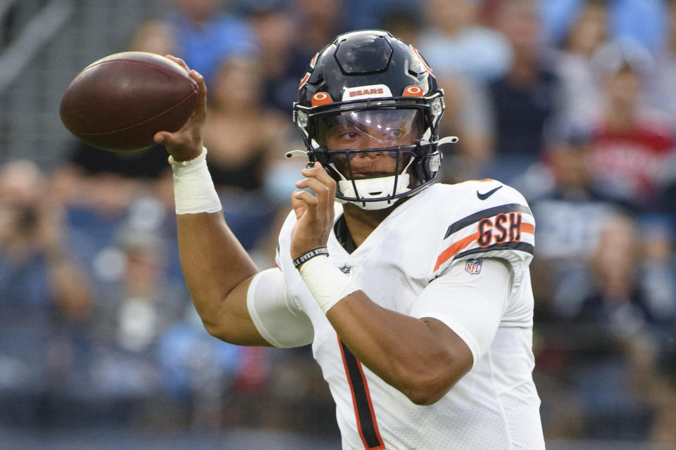 Chicago Bears quarterback Justin Fields 