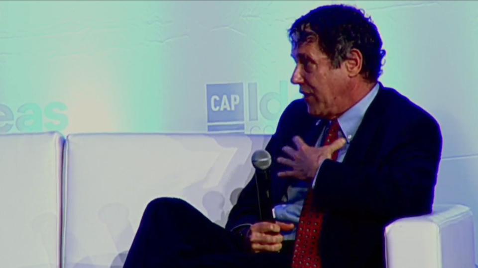 Sen. Sherrod Brown speaks at the 2018 CAP Ideas Conference. (Screengrab via CAP)