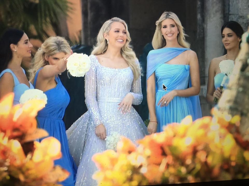 The bride chose her half-sister Ivanka as matron of honor