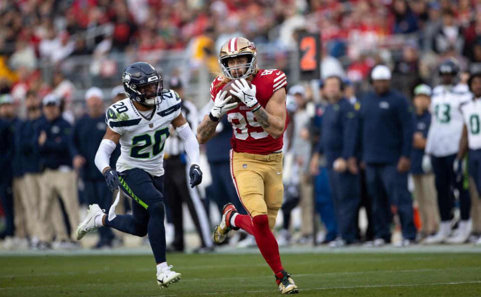 George Kittle and the San Francisco 49ers are off to a disappointing 2-3 start. (Photo by Michael Zagaris/San Francisco 49ers/Getty Images)