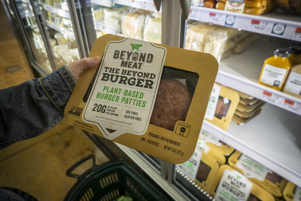 Tesco now stocks this meatless burger in the meat aisle. Photo: Richard B. Levine/SIPA USA/PA Images