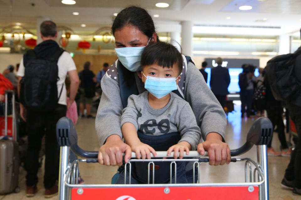 Passengers arrive at Sydney International Airport last week. Source: Getty