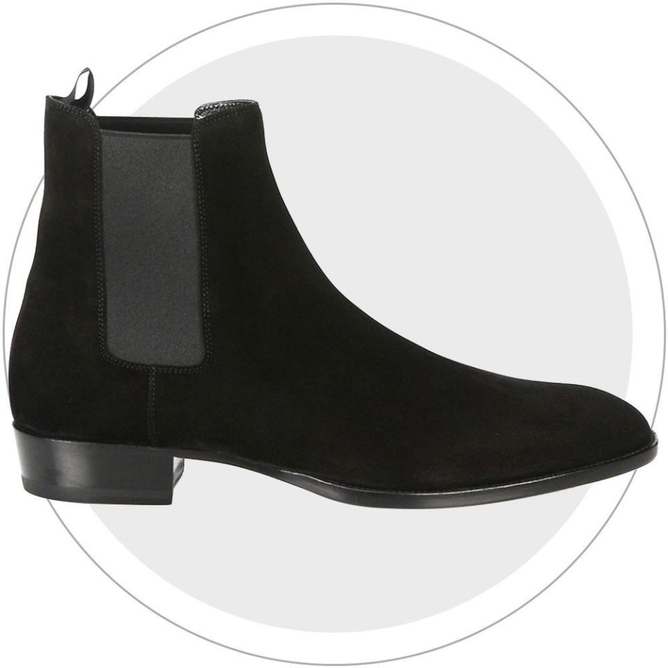 <p><a href="https://www.ysl.com/en-us/wyatt-chelsea-boots-in-suede-807343190.html?gclid=CjwKCAjwu4WoBhBkEiwAojNdXl694S5yYCV8q9CAzJb4AQTWwClf13VDiZuCrTPIlIgOj63_AcZhmhoCamIQAvD_BwE&gclsrc=aw.ds" rel="nofollow noopener" target="_blank" data-ylk="slk:Shop Now;elm:context_link;itc:0;sec:content-canvas" class="link ">Shop Now</a></p><p>Wyatt Suede Chelsea Boots</p><p>ysl.com</p><p>$1190.00</p>