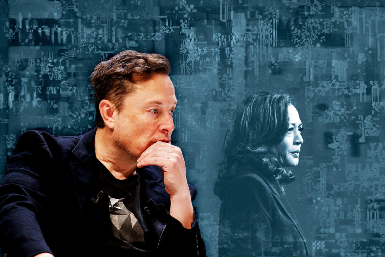Elon Musk; Kamala Harris Photo illustration by Salon/Getty Images