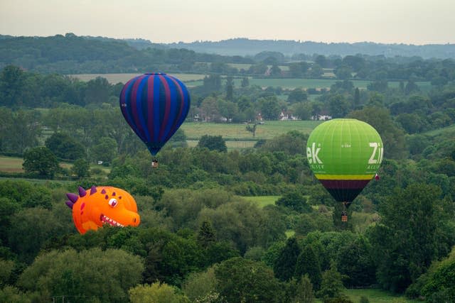 The aerial pageant runs throughout the weekend (Jacob King/PA)