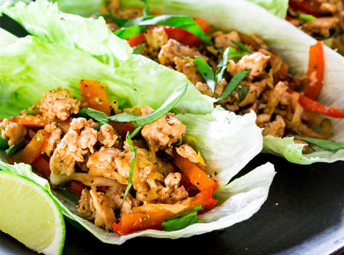 Thai Chicken Lettuce Wraps