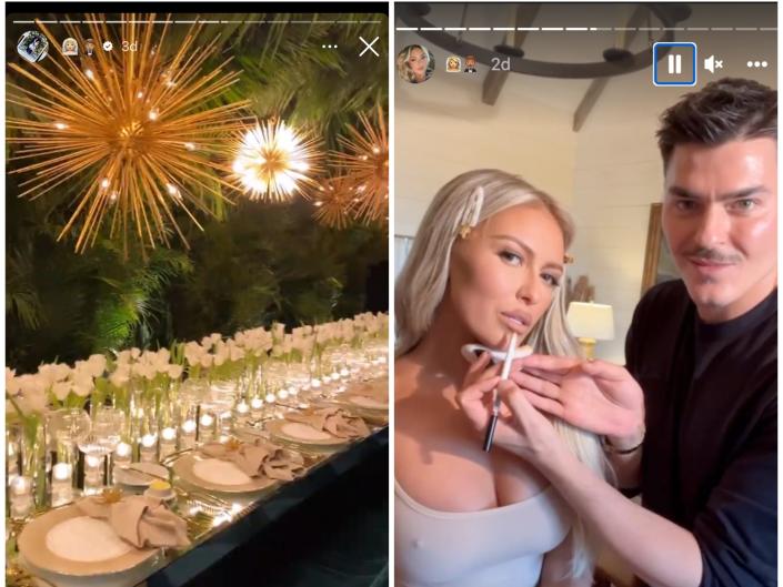 Paulina Gretzky Instagram Stories Wedding