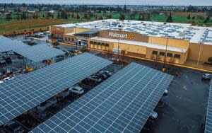 Rooftop and carport systems at Walmart store in Sacramento, California