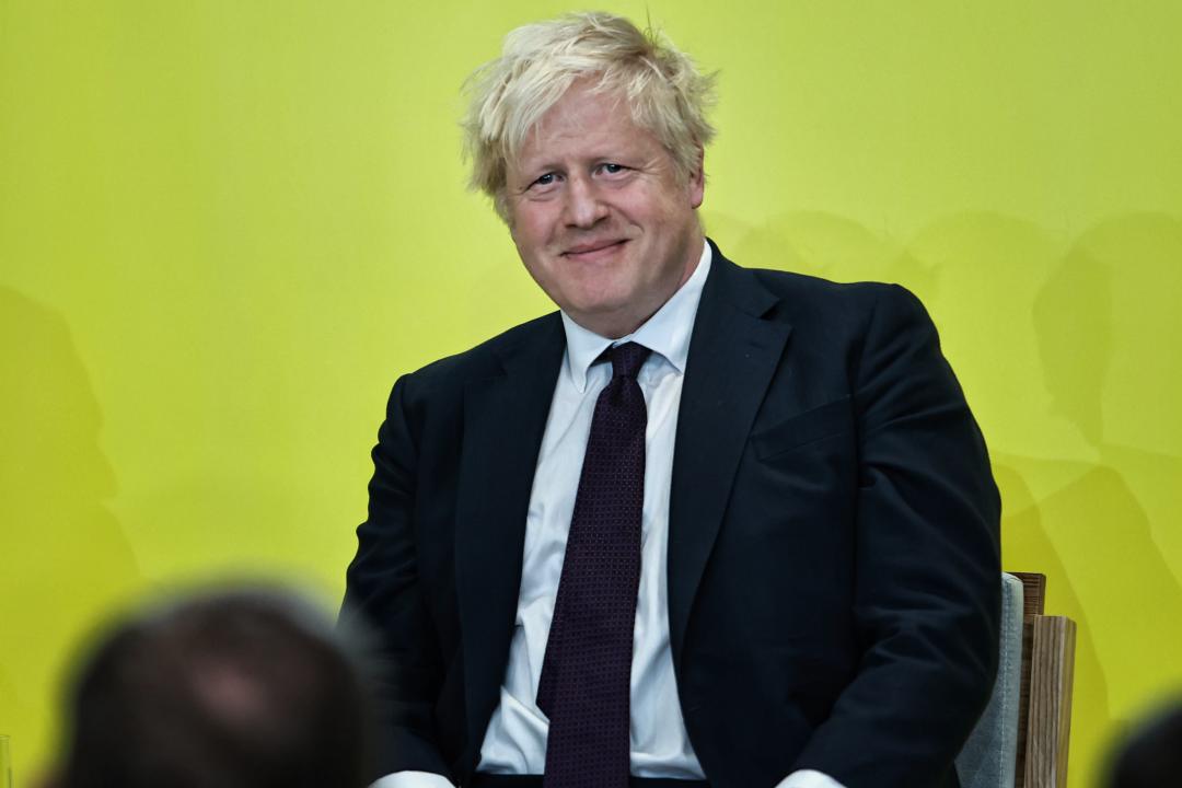 KYIV, UKRAINE - FEBRUARY 24: Boris Johnson, former Prime Minister of the United Kingdom, takes part in a discussion ‘Survival, Victory, Peace’ at the meeting of the Yalta European Strategy ‘Two Years – Stay in the Fight’ on February 24, 2024 in Kyiv, Ukraine. The YES meeting ‘Two Years – Stay in the Fight’ held in Kyiv on the second anniversary of Ukraine’s resistance to the full-scale invasion of Russia. (Photo by Yan Dobronosov/Global Images Ukraine via Getty Images)
