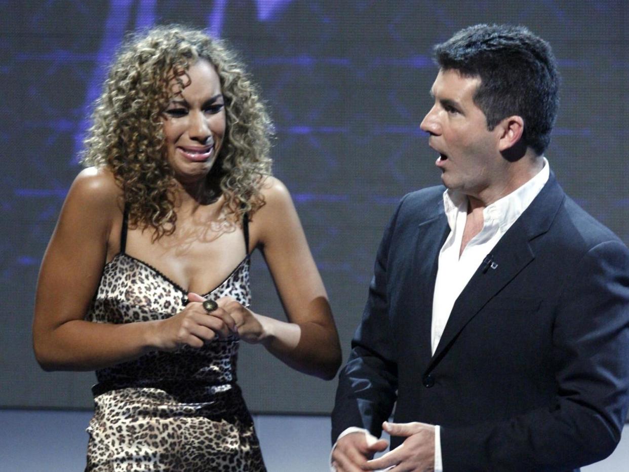 Leona Lewis with Simon Cowell during her big win of 2006: Shutterstock