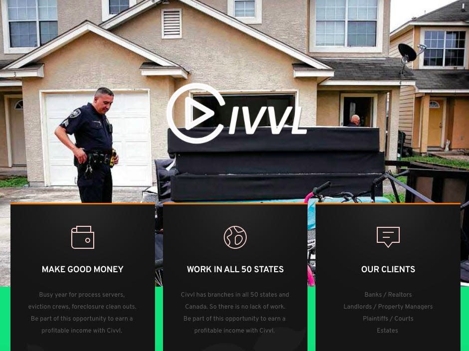 Civvl eviction startup