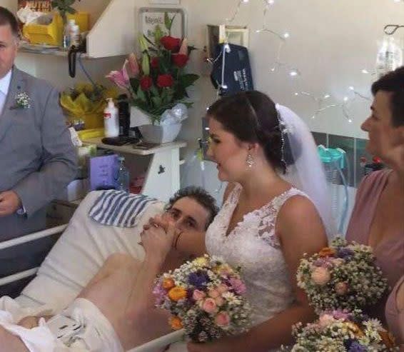 Kailem married the love of his life, Brandi-Lee, in a touching bedside ceremony before he died. Photo: Facebook