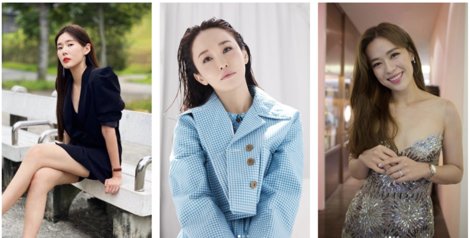 Carrie Wong, Fann Wong and Rebecca Lim are among the most-searched female Singaporean celebs on Yahoo in 2020. (Photos: Artists/Instagram)