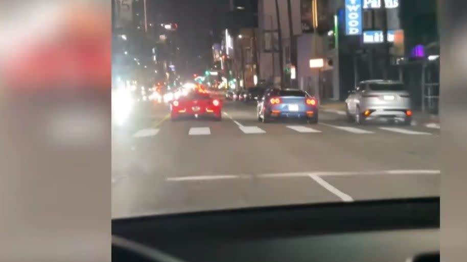 two ferraris in hollywood