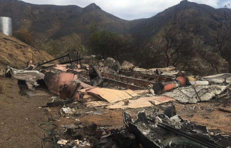 Carol De La Sotta's home off Yerba Buena Road in the Santa Monica Mountains was destroyed in the Woolsey Fire.