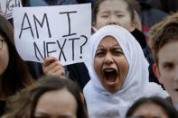 <p>Students participate in a march in support of the National School Walkout in the Queens borough of New York City, New York, U.S., March 14, 2018. (Photo: Shannon Stapleton/Reuters) </p>