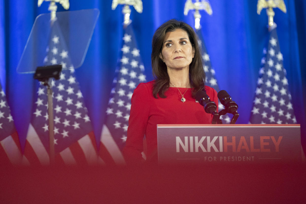 Haley announces the suspension of her presidential campaign.