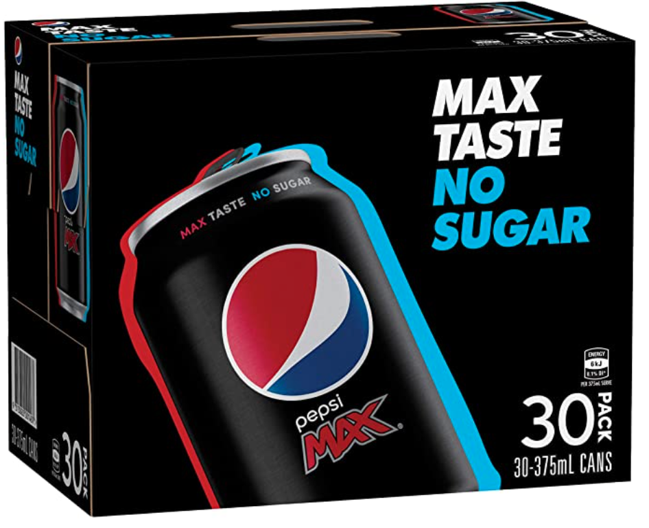 Pepsi, Pepsi Max, Solo and Sunkist 30 can multipack 