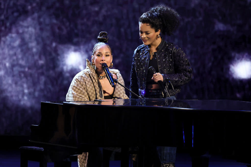 NEW YORK, NEW YORK - JUNE 16: (L-R) Alicia Keys and Maleah Joi Moon of 