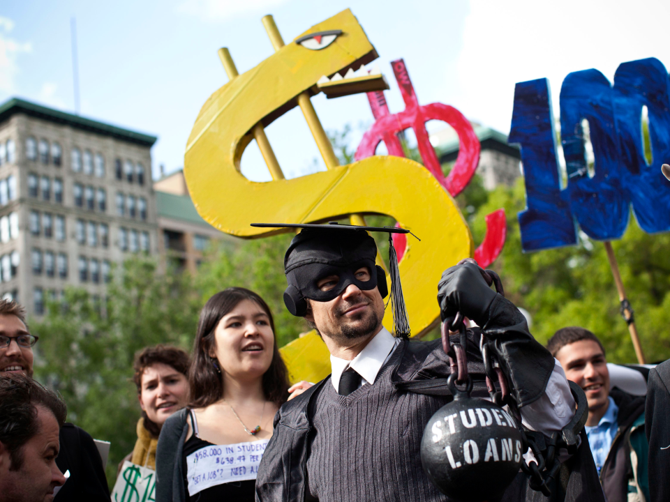 Student debt protest Occupy