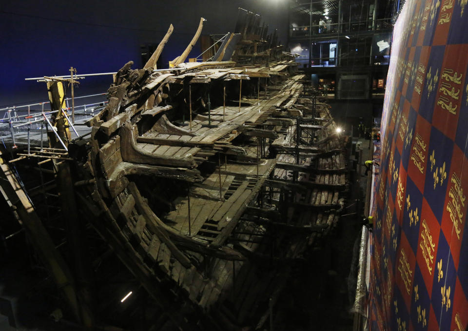 Image: Henry VIII's warship, the Mary Rose after a ?5.4m museum revamp on July 19, 2016 in Portsmouth, England. (Olivia Harris / Getty Images file)