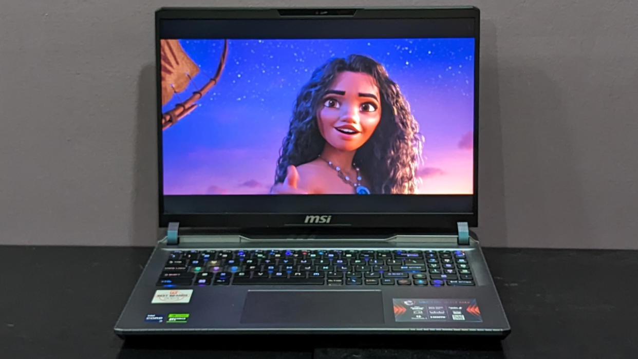  MSI Vector 16 HX A14VHG: Moana looking at the screen. 