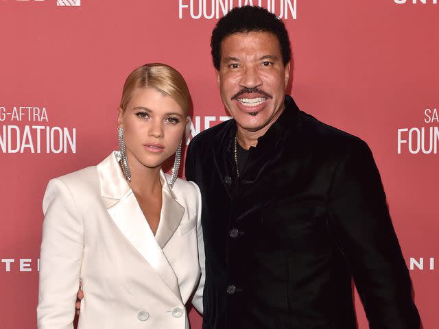 <p>Axelle/Bauer-Griffin/FilmMagic</p> Lionel Richie and Sofia Richie arrive at SAG-AFTRA Foundation Patron of the Artists Awards 2017