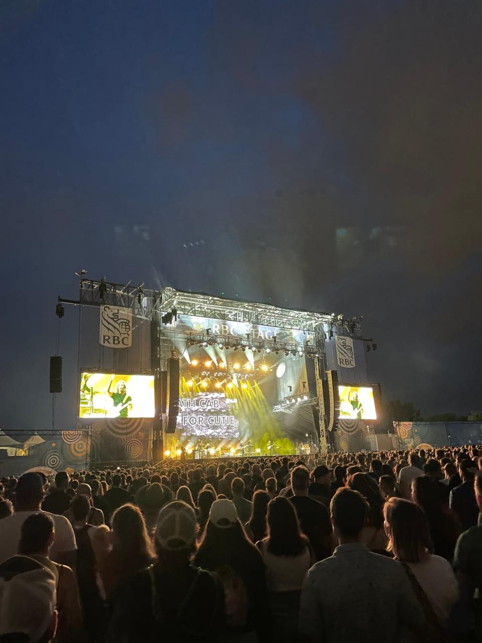 Death Cab for Cutie plays the main stage of Ottawa Bluesfest July 9, 2023. (Andrew Foote/CBC - image credit)