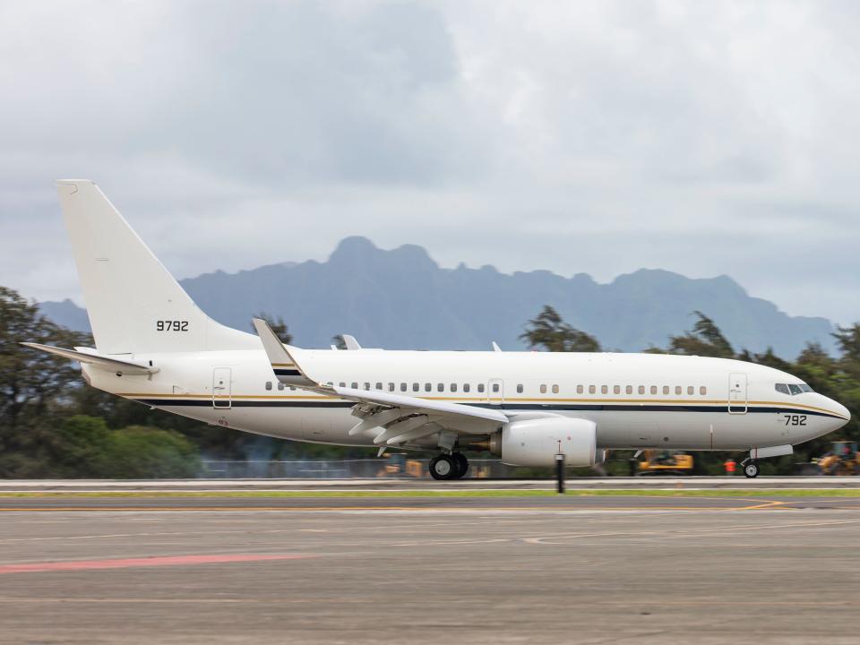 US Navy Boeing C-40 Clipper aircraft.