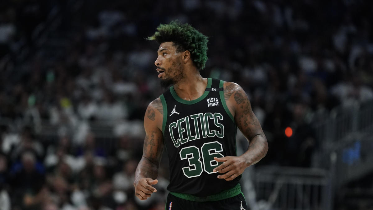 Marcus Smart teases new Dunkin' Donuts inspired PUMA shoes