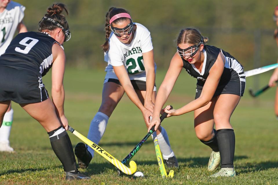 Chariho's Chaia Elwell, in action last season, scored five goals in the Chargers' win over Pilgrim on Friday.