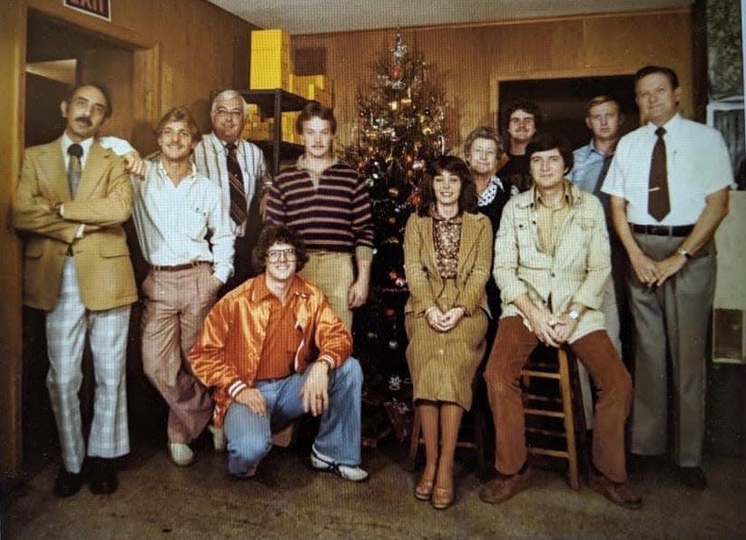 Les Duggins Sr., second from the left, in this undated photo from the Duggins family.