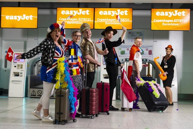 Eurovision fans at Gatwick
