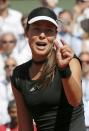 Ana Ivanovic of Serbia reacts during her women's semi-final match against Lucie Safarova of the Czech Republic at the French Open tennis tournament at the Roland Garros stadium in Paris, France, June 4, 2015. REUTERS/Gonzalo Fuentes