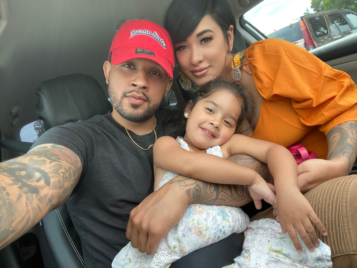 Francis Lopez, Dayana Contreras and their daughter. (Photo courtesy of the family)