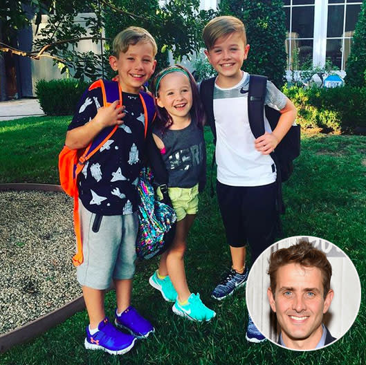 <p>“#firstdayofschool – my babies all growing up,” wrote New Kids on the Block’s Joey McIntyre. “#slowdown!!!” (Photos: <a rel="nofollow noopener" href="https://www.instagram.com/p/BYr6CUoAytd/?hl=en&taken-by=joeymcintyre" target="_blank" data-ylk="slk:Joey McIntyre via Instagram;elm:context_link;itc:0;sec:content-canvas" class="link ">Joey McIntyre via Instagram</a>/Getty Images) </p>