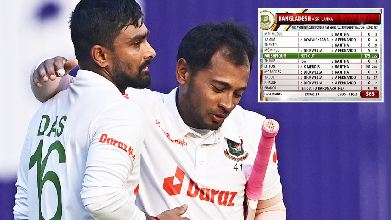 Mushfiqur Rahim and Liton Das, pictured here in action for Bangladesh against Sri Lanka.