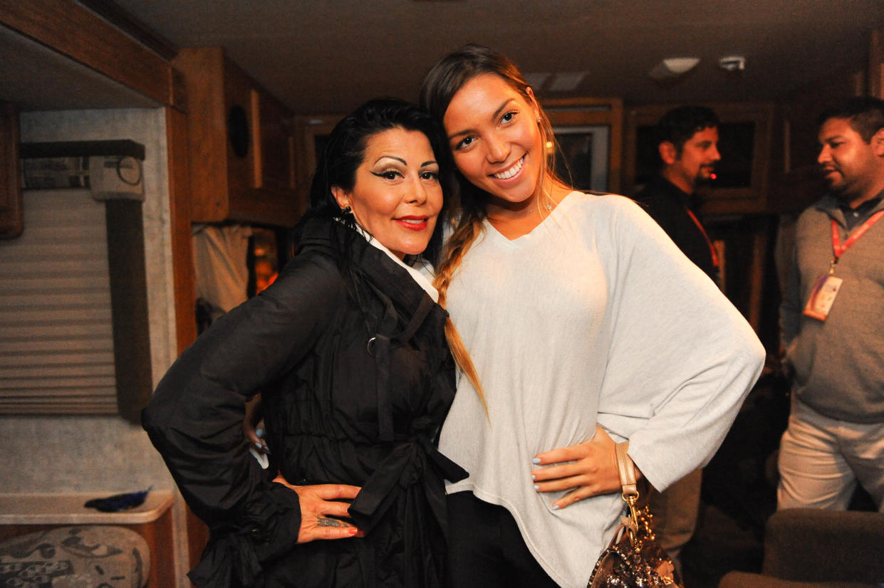 SAN FRANCISCO, CA - OCTOBER 28: Alejandra Guzman and Frida Sofia attend the Latin GRAMMY Street Parties 2012 - San Jose on October 28, 2012 in San Francisco, California. (Photo by Trisha Leeper/WireImage)