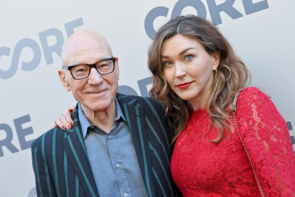 LOS ANGELES, CALIFORNIA - JUNE 10: Patrick Stewart and Sunny Ozell attend the 2022 CORE Gala hosted by Sean Penn and Ann Lee at Hollywood Palladium on June 10, 2022 in Los Angeles, California. (Photo by Axelle/Bauer-Griffin/FilmMagic)