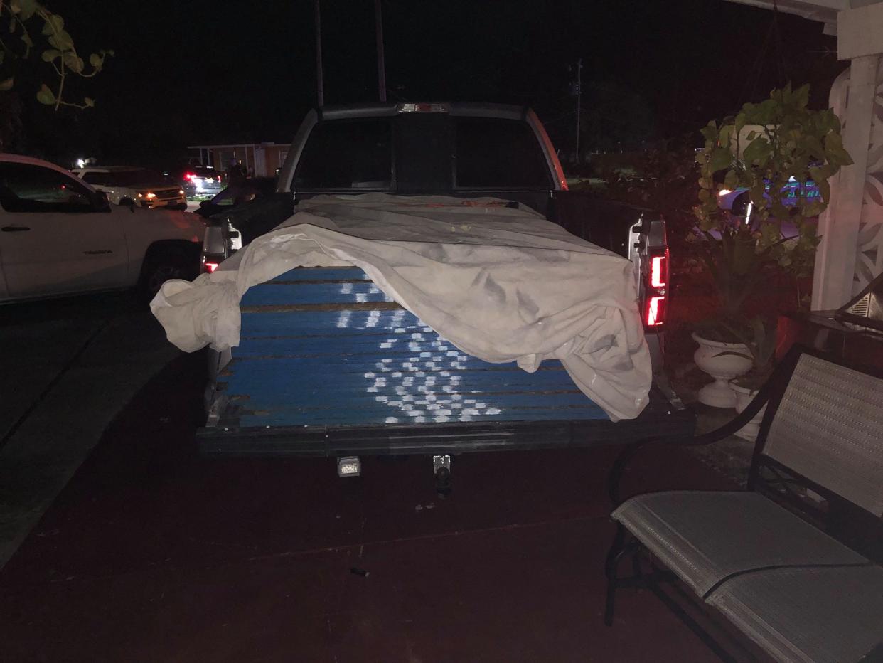 The alleged theft of a load of plywood from a construction site being watched by Lee County Sheriff's Office investigators has two Lehigh Acres men facing a slew of charges. Enrique Nava, 53, and Elvis Lara, 34, were charged with trespassing, dealing in stolen property and grand theft.