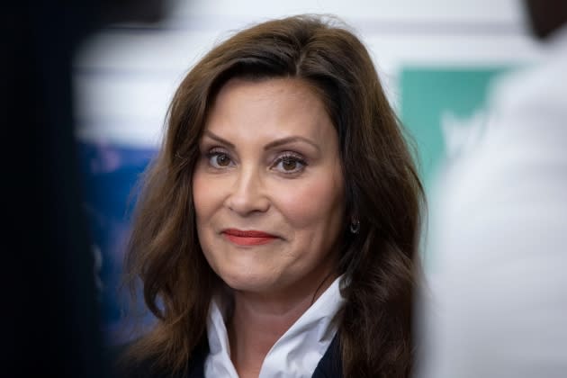 Michigan Governor Whitmer Speaks On State's Primary Election Day - Credit: Bill Pugliano/Getty Images