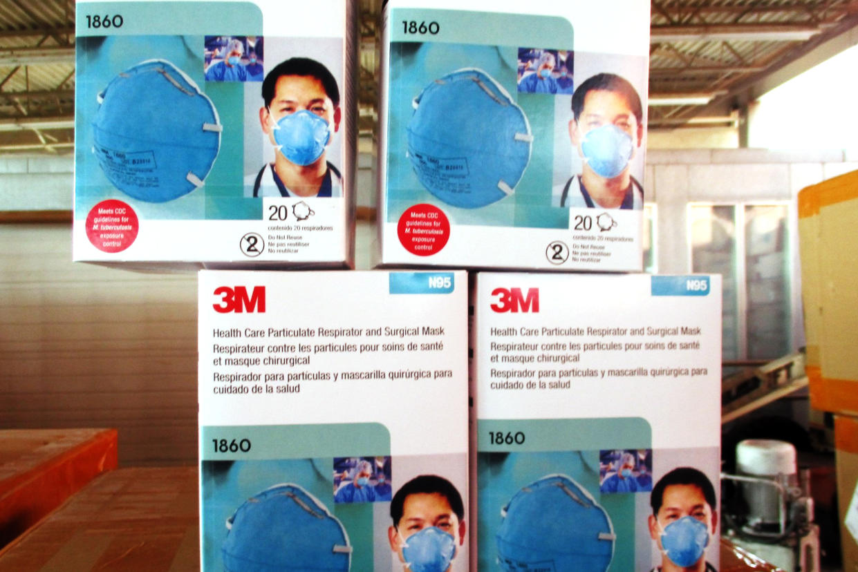 Image: Federal agents intercepted boxes of fake N95 masks (CBP)