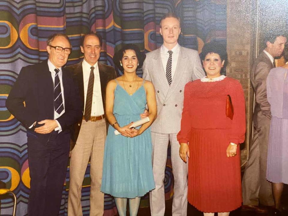 Naghmeh, pictured centre, in 1985 graduating as a state registered nurse (Collect/PA Real Life).